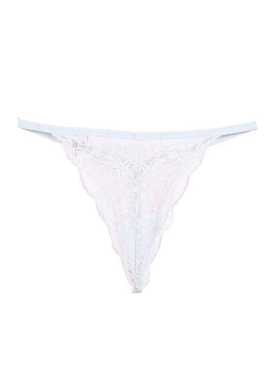 Women's String with Lace Green