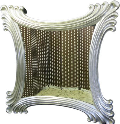 Epiplo-Fos Като Огледало за Стена Пълноразмерно с Сребрист Пластмаса Рамка 140x140см 1бр
