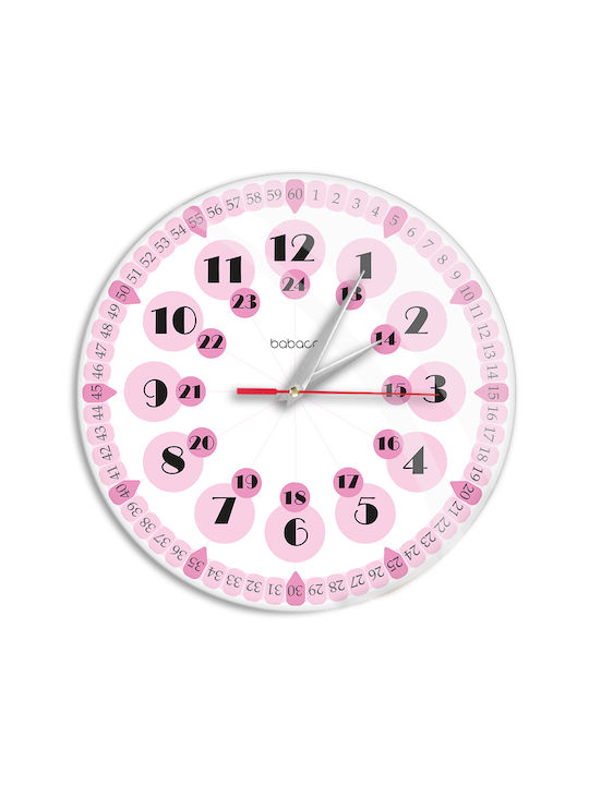 Babaco Wall Clock Pink