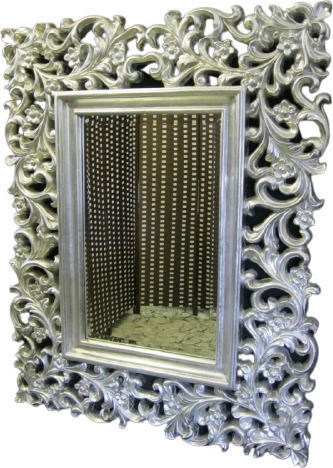 Epiplo-Fos Wall Mirror with Silver Plastic Frame 90x117cm 1pcs
