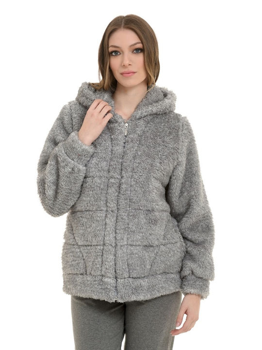 Primavera Winter Damen Vlies Robe Gray