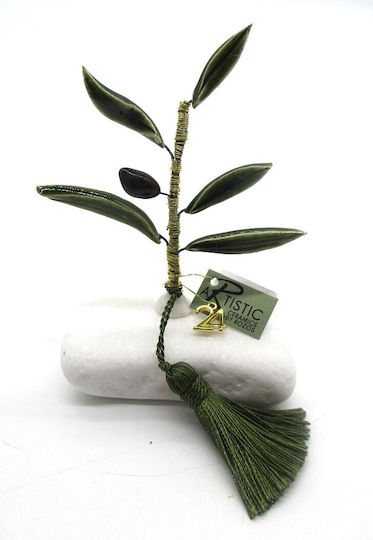 Rozos Ceramics Διακοσμητική Ελιά από Κεραμικό Υλικό 6x12cm