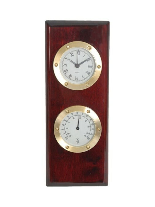 Θερμόμετρο Wall Clock Wooden Ø30.5cm