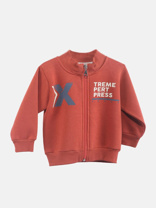 Joyce Kids Cardigan Cotton with Hood Orange