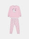 Alouette Kinder Schlafanzug Winter Baumwolle Rosa