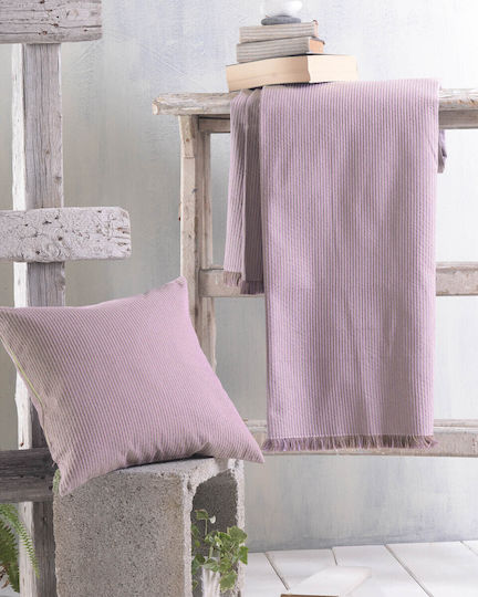 Rythmos Hatton Armchair Throw Two Sides Jacquard 160x180cm Purple