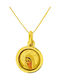 Xrisokosmima Anhänger Kinder Amulett mit Kette aus Gold 14K FL127A