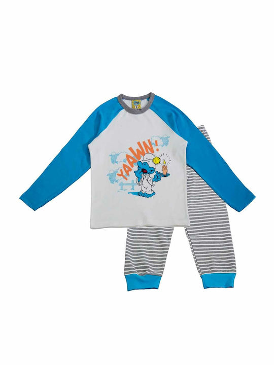 Like Set Top & Bottom Kids Winter Cotton Pyjamas Blue