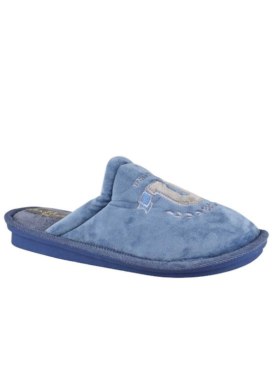 Yfantidis Men's Printed Slippers Blue