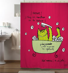 Casetti Wash Fabric Shower Curtain 180x200cm Pink