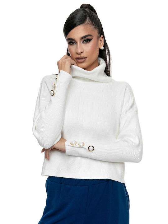 RichgirlBoudoir Women's Long Sleeve Sweater White