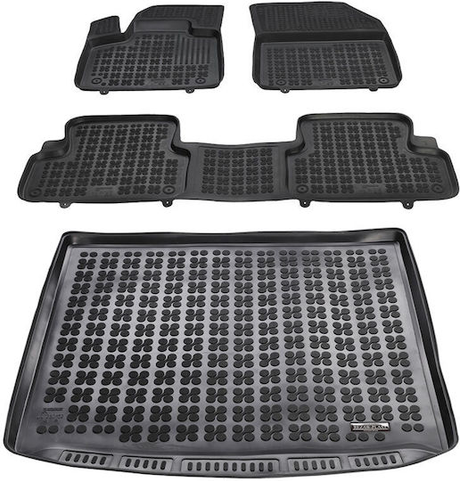 Rezaw Plast Set of Front and Rear Mats 4pcs for Citroen DS7 / DS 2018+ Black