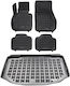 Rezaw Plast Set of Front and Rear Mats 5pcs for Mini Countryman 2017+ Black