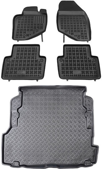 Rezaw Plast Set of Front and Rear Mats 5pcs for Volvo S80 1999 2006 Black