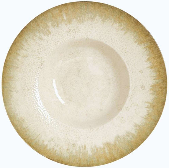 By Bone Ambience Teller Untiefe aus Porzellan Gelb mit Durchmesser 27cm 6Stück