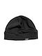 Fox Knitted Beanie Cap Black