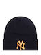League Essential Neyyan Beanie Unisex Beanie Gestrickt in Schwarz Farbe