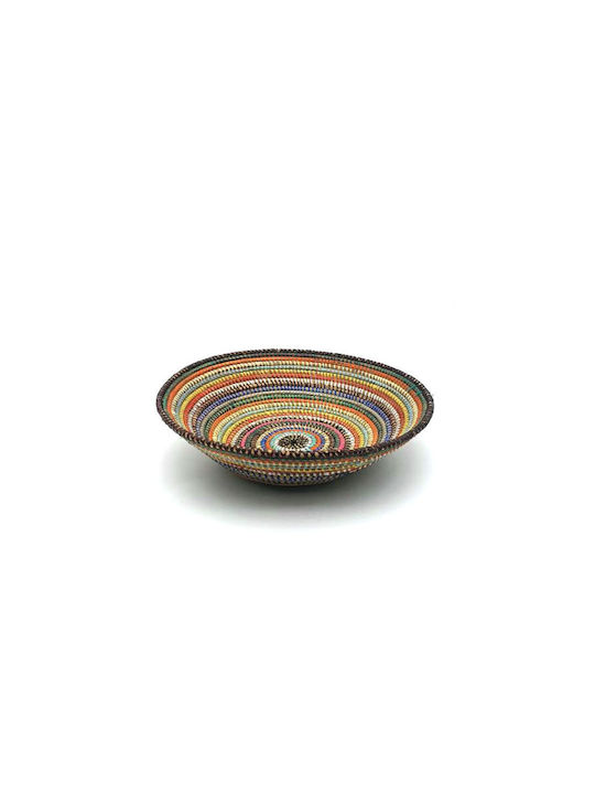 Fruit Bowl Wicker Multicolored 33cm