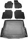 Rezaw Plast Set of Front and Rear Mats 5pcs for Skoda Karoq 2018+ Black