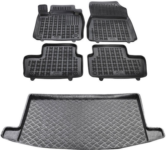 Rezaw Plast Set of Front and Rear Mats 5pcs for Nissan Juke 2019+ Black