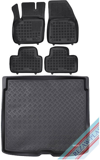 Rezaw Plast Set Front and Back Car Mats 5 Pieces for Volvo XC40 2018 2020 Black