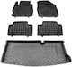 Rezaw Plast Set of Front and Rear Mats 5pcs for Ford Ka 2016 2020 Black