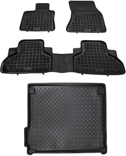 Rezaw Plast Set of Front and Rear Mats 4pcs for BMW X5 2015 2021 Black
