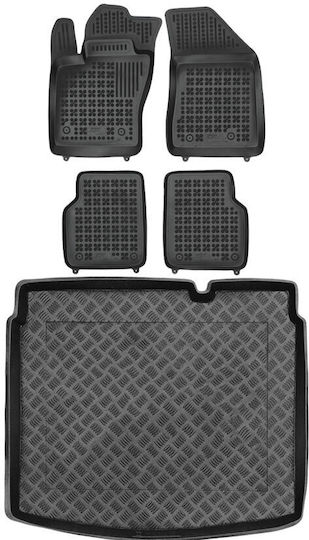 Rezaw Plast Satz Vorder- und Rückseite Auto Fußmatten 5 Stück Für Jeep Compass 2017 2020 Schwarze