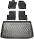 Rezaw Plast Car Mats Set Front and Back 4 Pieces for Fiat 500X 2014 Black