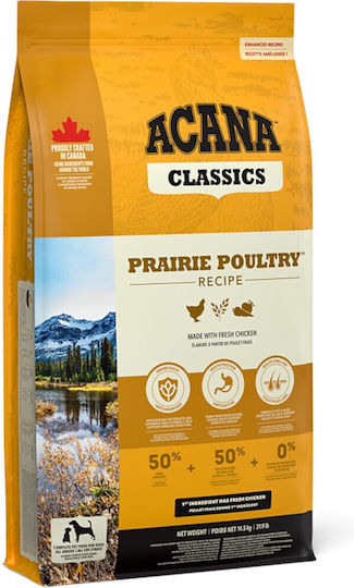 Acana Prairie Poultry 14.5kg Dry Food for Dogs Grain-Free & Gluten-Free with Poultry