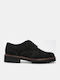 Leder Damen Oxfords in Schwarz Farbe