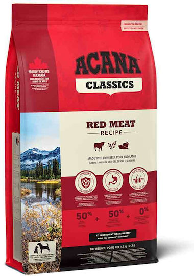 Acana Classics Red Meat 9.7kg Ξηρά Τροφή Σκύλων χωρίς Σιτηρά & Γλουτένη με Αρνί, Βοδινό και Χοιρινό