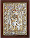 SilverBrand.gr Silver Icon Virgin Mary Holding the Infant 21x16cm