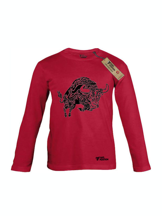 Takeposition Kids' Blouse Long Sleeve Red