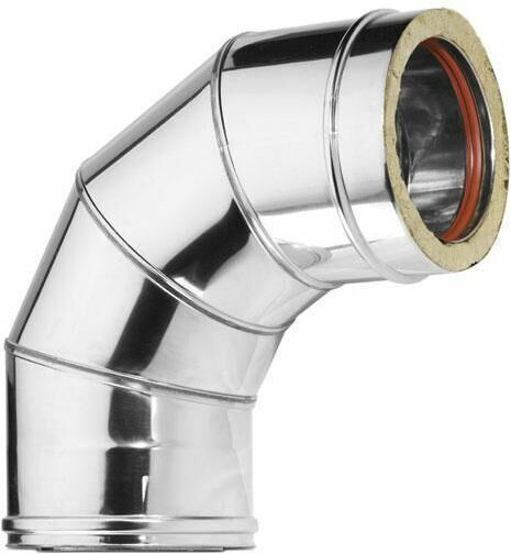 Inox Shell Chimney Clamp Inox 130mm Silver