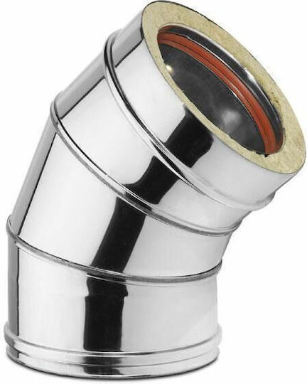 Inox Shell Σφιγκτήρας Καπνοδόχου Inox 200mm Ασημί