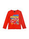 Superheroes Kids Blouse Long Sleeve Red