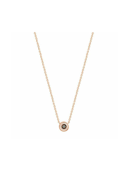 Amor Amor Necklace Eye from Rose Gold Plated Silver