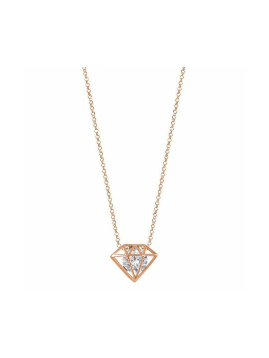 Amor Amor Halskette aus Vergoldet Silber mit Diamant