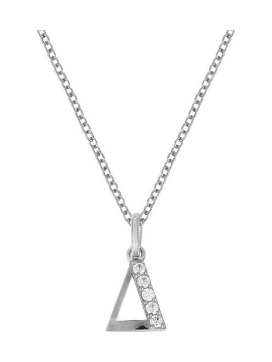 Verorama Necklace Monogram from Silver with Zircon