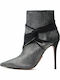 Leather Women's Ankle Boots Silver