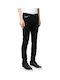 Men's Elastic Jeans Pants with Slim Fit Black