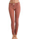 Women's Fabric Pants Push Up in Slim Fit Camel (K70)