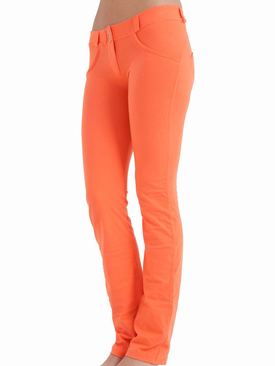 Freddy Women's Cotton Trousers Push-up Orange