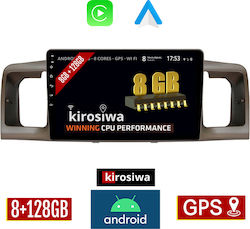 Kirosiwa Sistem Audio Auto pentru Toyota Corolla 2000-2007 (Bluetooth/USB/WiFi/GPS/Apple-Carplay/Android-Auto) cu Ecran Tactil 9"