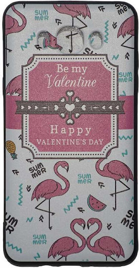 Σχέδια Flamingo Valentine Back Cover Σιλικόνης (Huawei P10 Lite)
