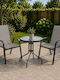 Dining Set for Small Outdoor Spaces Rio 3 Pieces Anthracite E270,51S
