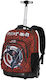 Karactermania Marvel School Bag Trolley Elementary, Elementary Multicolour with Water Bottle Holder