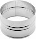Inox Shell Μούφα Σύνδεσης Καπνοδόχου Inox 250mm Ασημί