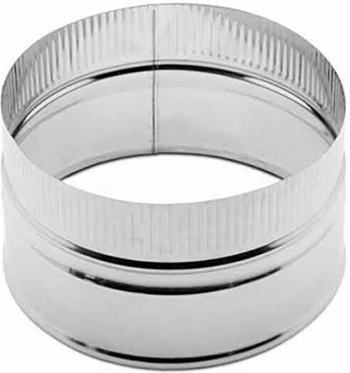 Inox Shell Μούφα Σύνδεσης Καπνοδόχου Inox 250mm Ασημί